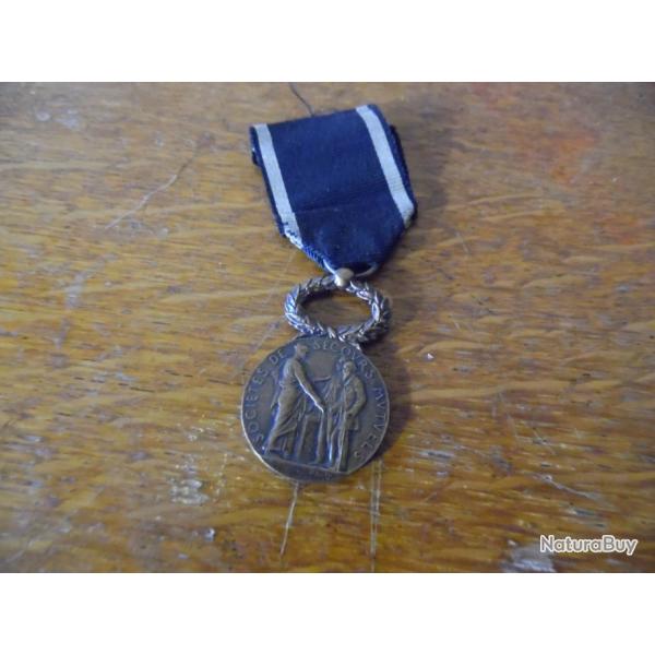 MEDAILLE SOCIETES DE SECOURS MUTUELS1924