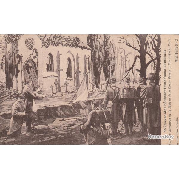 CPA - Pr�tre-Soldat B�nissant une Fosse Commune N� 578