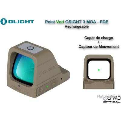Olight Osight Visée Laser Verte Avec Indicateur De Batterie Et Charge Magnétique