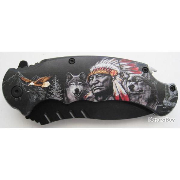 COUTEAU DE COLLECTION  INDIEN  LOUP - R�f.262