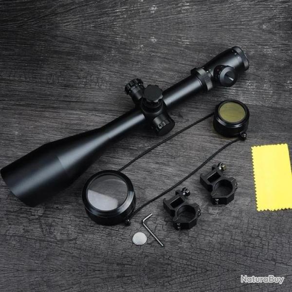 Lunette Tactique M1 6-24X60 Objectif Airsoft Chasse Fusil Optique PCP Vis�e Rouge +Rail 11MM