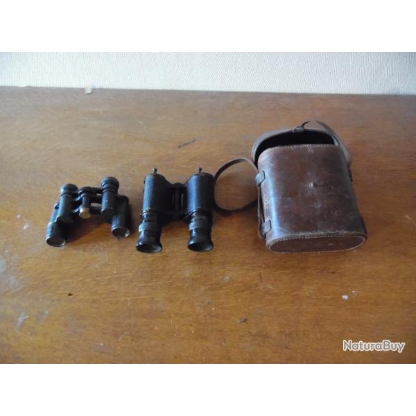 LOT DE 2 PAIRES DE JUMELLE . UNE AVEC SON ETUI