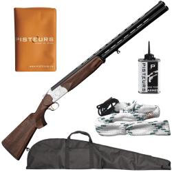 Pack Chasseur ! Fusil superpos&eacute; Yildiz Luxe de plaine - Cal.12/76 + fourreau + nettoyage + porte p
