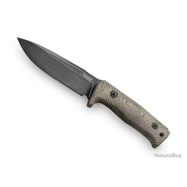 POIGNARD LIONSTEEL "T5" LAME 13CM ACIER NIOLOX BLACKWASH MANCHE SOLID MICARTA VERT+ETUI
