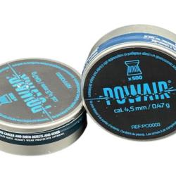 2X Bo&icirc;te de 500 plombs POWAIR 4,5mm &agrave; t&ecirc;te plate