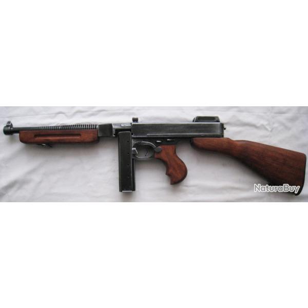 FUSIL MITRAILLEUR THOMPSON M1 USA ww2 PATINE VIEILLI - DECO