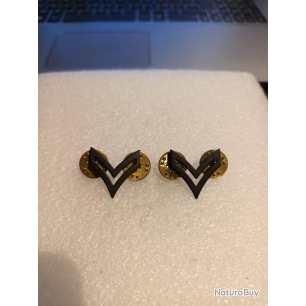 Lot de COLLARS arm�e us CAPORAL m�tal ORIGINAL