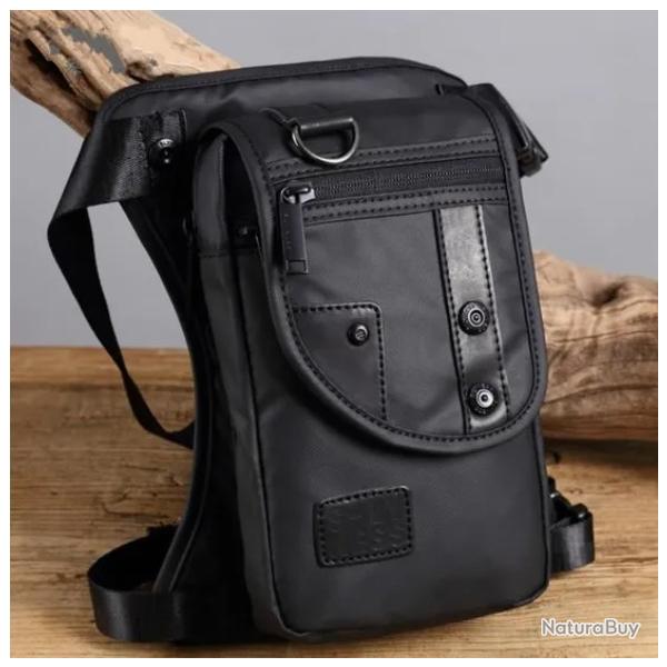 Sac de Taille pour Moto - �tanche - Tissu Oxford - 26x15x7 cm - Noir