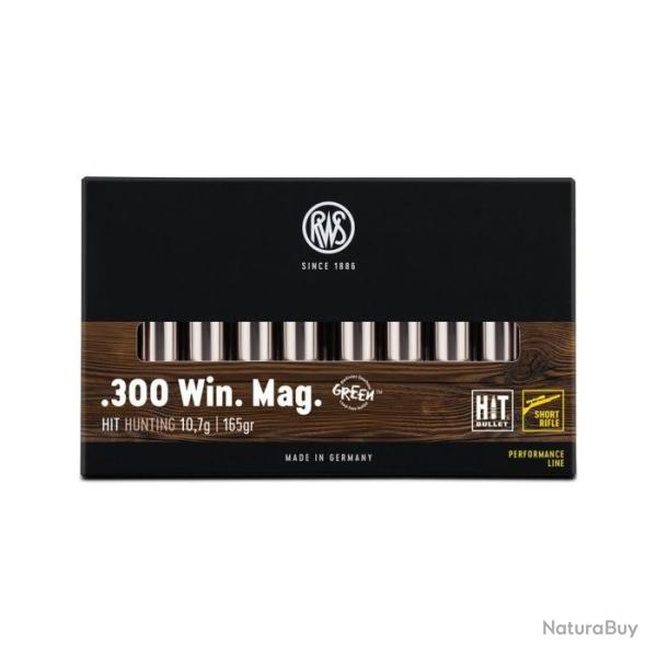 Balles RWS Short Rifle Hit - 300 Win MAG / 165 / Par 1