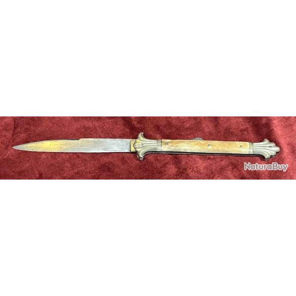 Joli couteau chatellerault  , nogent couteau chasse XIXeme mod�le � pompe Apache Paris