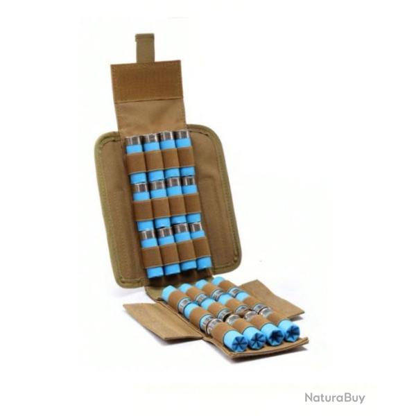 Pochette tactique beige 25 munitions calibre 12