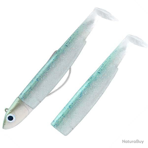 Combo Black Minnow 120 Off Shore - 12cm - 25g - Taille 3 Green Glitter + Rech. Green Glitter