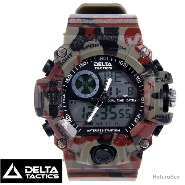 Montre tactique camouflage homme - R�sistante, �tanche et multifonction pour l'airsoft et les sports