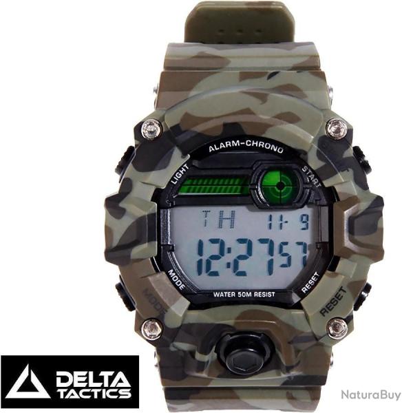 Montre Tactique Digitale Camouflage Vert R�sistante � l'Eau avec Chronom�tre et Alarme