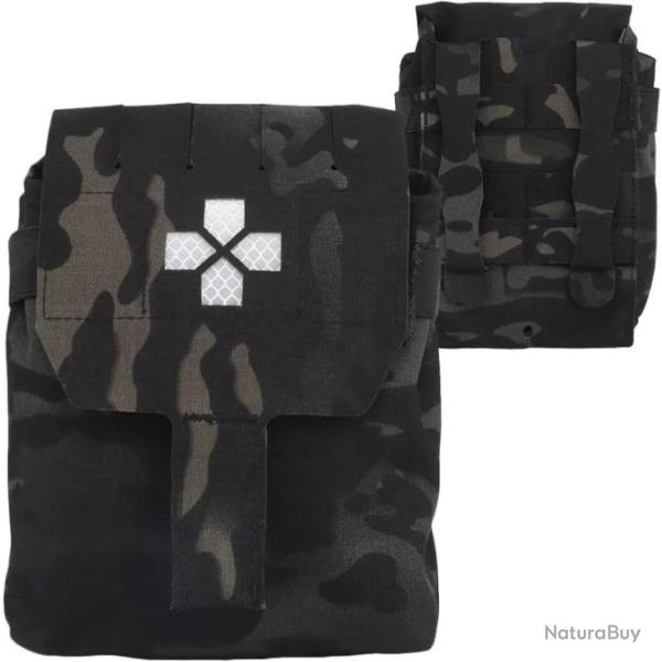 Pochette tactique Molle EDC � d�ploiement rapide-*Black Camo- LIVRAISON GRATUITE !!!