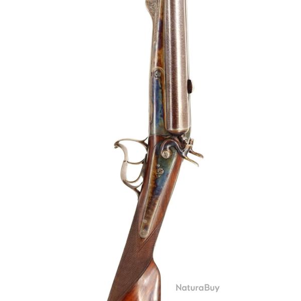 FLAMBANT FUSIL JUXTA A CHIENS EXTERIEUR DE JEROME FLACHAT SAINT ETIENNE 1819-1877 CALIBRE 24/65 70CM