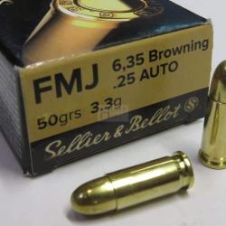 SELLIER BELLOT 6.35 FMJ X50