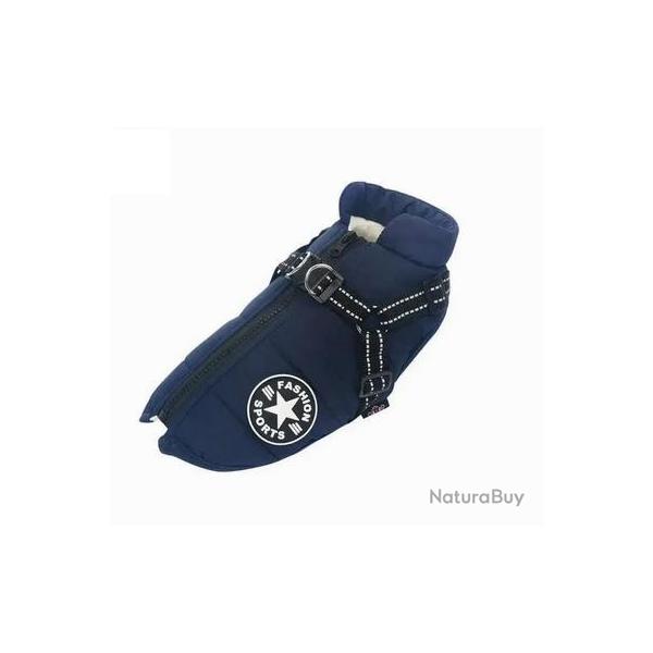 A SAISIR - Manteau/veste impermable doubl�e avec harnais int�gr� couleur bleu marine taille M NEUF