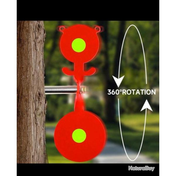 Cible de tir mtallique rotative 360
