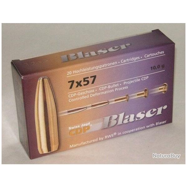 BLASER CAL. 7X57 R CDP 154 GR, boite de 20