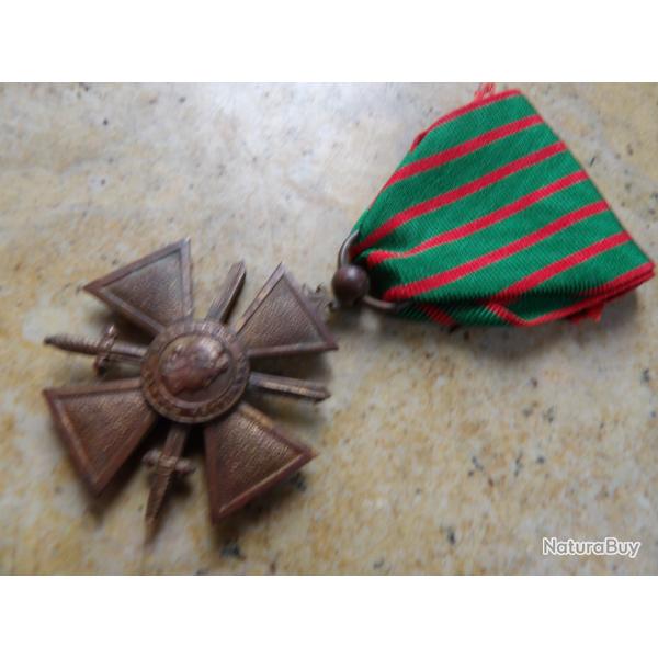 m�daille croix de guerre 1914 1918 ww1 premi�re guerre dor�e ou non au choix dat�e 1918 14 18