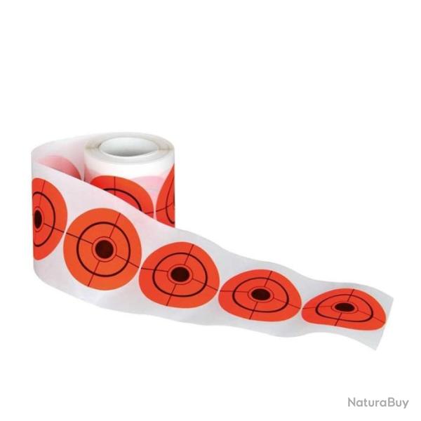 Rouleau Cibles adh�sives dia 5cm 250unit�s orange