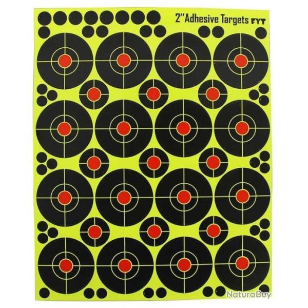 Cibles r�actives adh�sives dia 5cm 25 feuilles