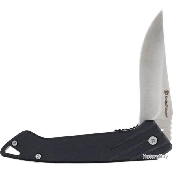 Couteau Smith&Wesson Black Ops Recurve Lame Acier Inox Manche Polym�re Linerlock Clip SW1205899