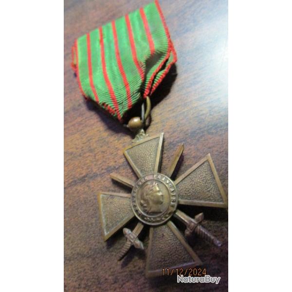 m�daille croix de guerre 1914 1918 ww1 premi�re guerre  dat�e 1918 14 18