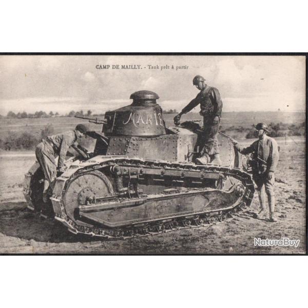 CPA - CAMP DE MAILLY - TANK PR�T � PARTIR -N�7476