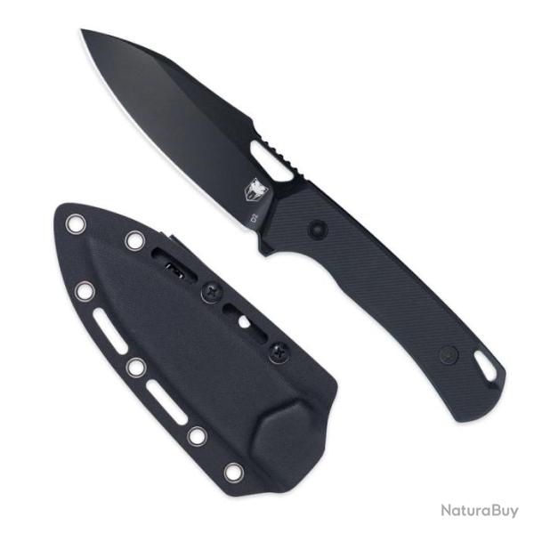 Couteau CobraTec Wolverine Black Lame Acier D2 Manche G-10 Etui Kydex CBTFBWLBK