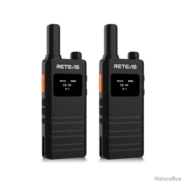 Pack de 2 Retevis B63S PMR446 rechargeable