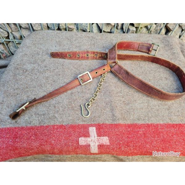 CEINTURE PORTE SABRE pour SABRE D'OFFICIER DE SUISSE M1867 (BR32)