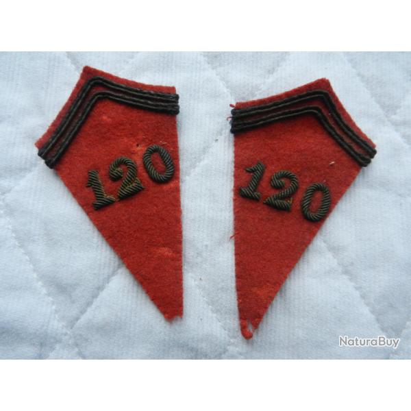 ancienne paire de pattes de col artillerie officier mod�le 1929