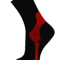 Chaussettes thermiques randonn&eacute;e et trekking bambou coolmax noir 43/45