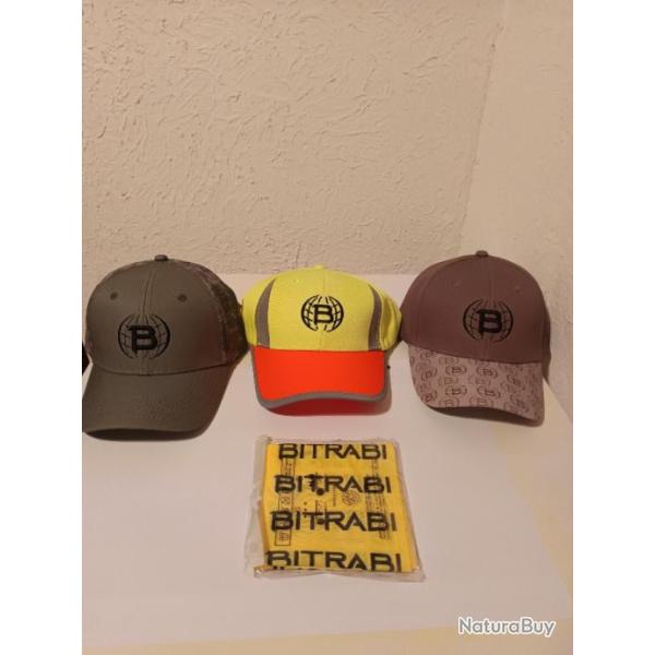 Trio de casquettes BITRABI + Tour de cou