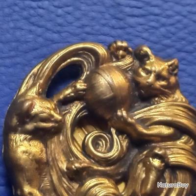 Broche Ancienne – Pince à Foulard, French Antique, Métal, Occasion