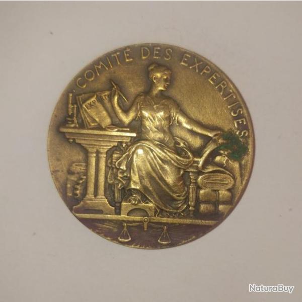 M�daille - bronze - femme repr�sentant le commerce et industrie.
