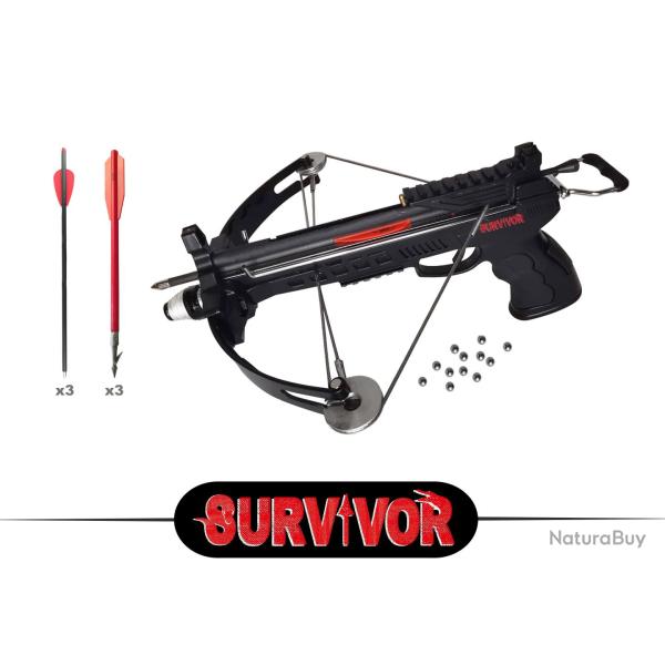 Kit pistolet arbal�te � poulies Survivor 40 LBS / 160 FPS