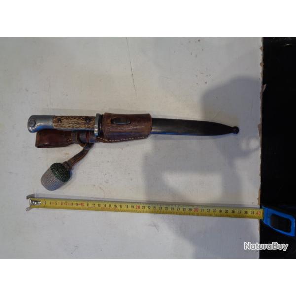 Rare ba�onnette de sortie avec gousset et dragonne, marquage "SOLINGEN" . Allemagne WW.2