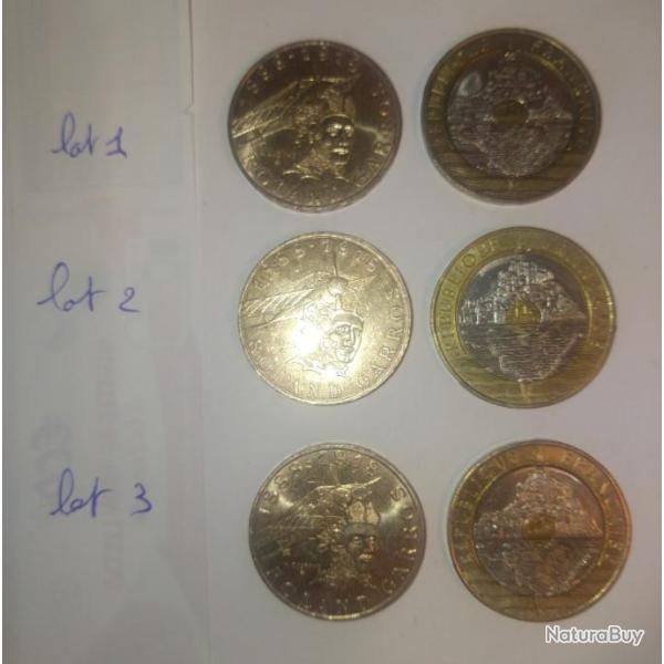 Lot 2 pi�ces fran�aises en 10 et 20 francs.