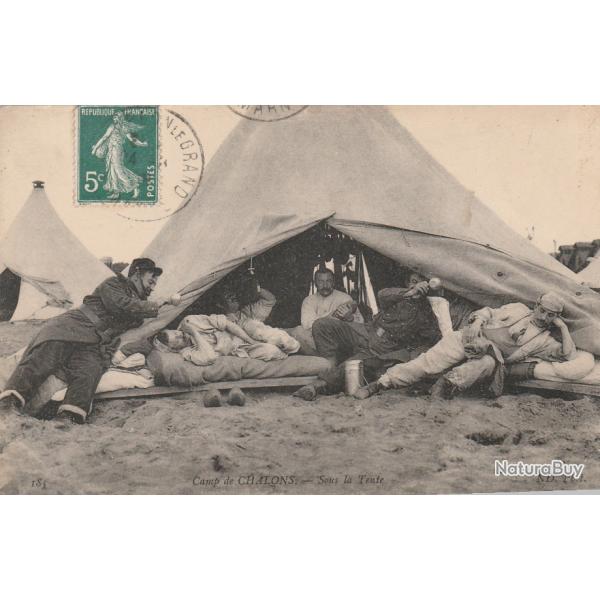 CPA - CAMP DE CHALONS - SOUS LA TENTE N �749