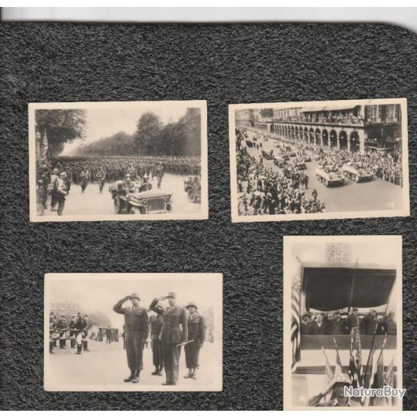 CPA - 4 PETITES PHOTOS DEFILE MILITAIRE-N�753