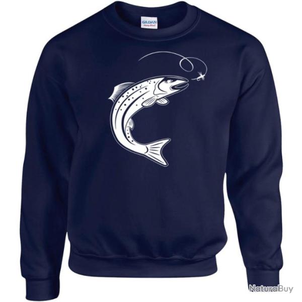 SWEAT - TRUITE p�che � la mouche Hame�on Leurre carnassier Toc Id�e cadeau p�cheur Anniversaire No�l