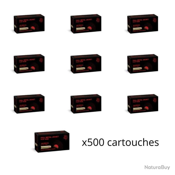 Munitions GECO cal.38 spcial full mtal jacket flat nose 158gr 10.2g par 500
