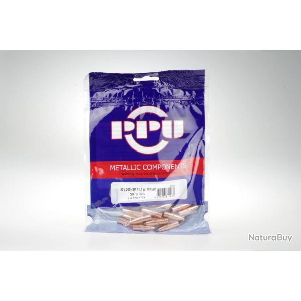 Ogives PPU Cal. 30 .308 180grs SP - sachet de 50 unit�s