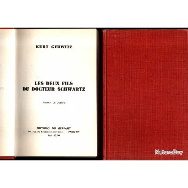 les deux fils du docteur schwartz , de kurt gerwitz Gerfaut grand format roman de guerre
