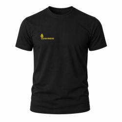 Tee shirt Gendarmerie coton noir s&eacute;rigraphie jaune Sans velcros