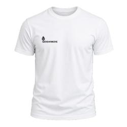 Tee Shirt Gendarmerie coton blanc s&eacute;rigraphie noire Velcros grade