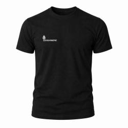 Tee Shirt Gendarmerie coton noir s&eacute;rigraphie blanche Velcros grade